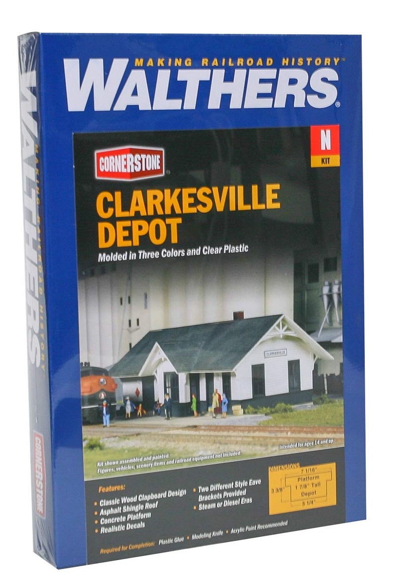 Walthers Cornerstone Walthers  Inc. Clarkesville Depot Kit  5-1/4 X 2 X 1-7/8"" 13.3 X 5 X 4.7cm - Image 4